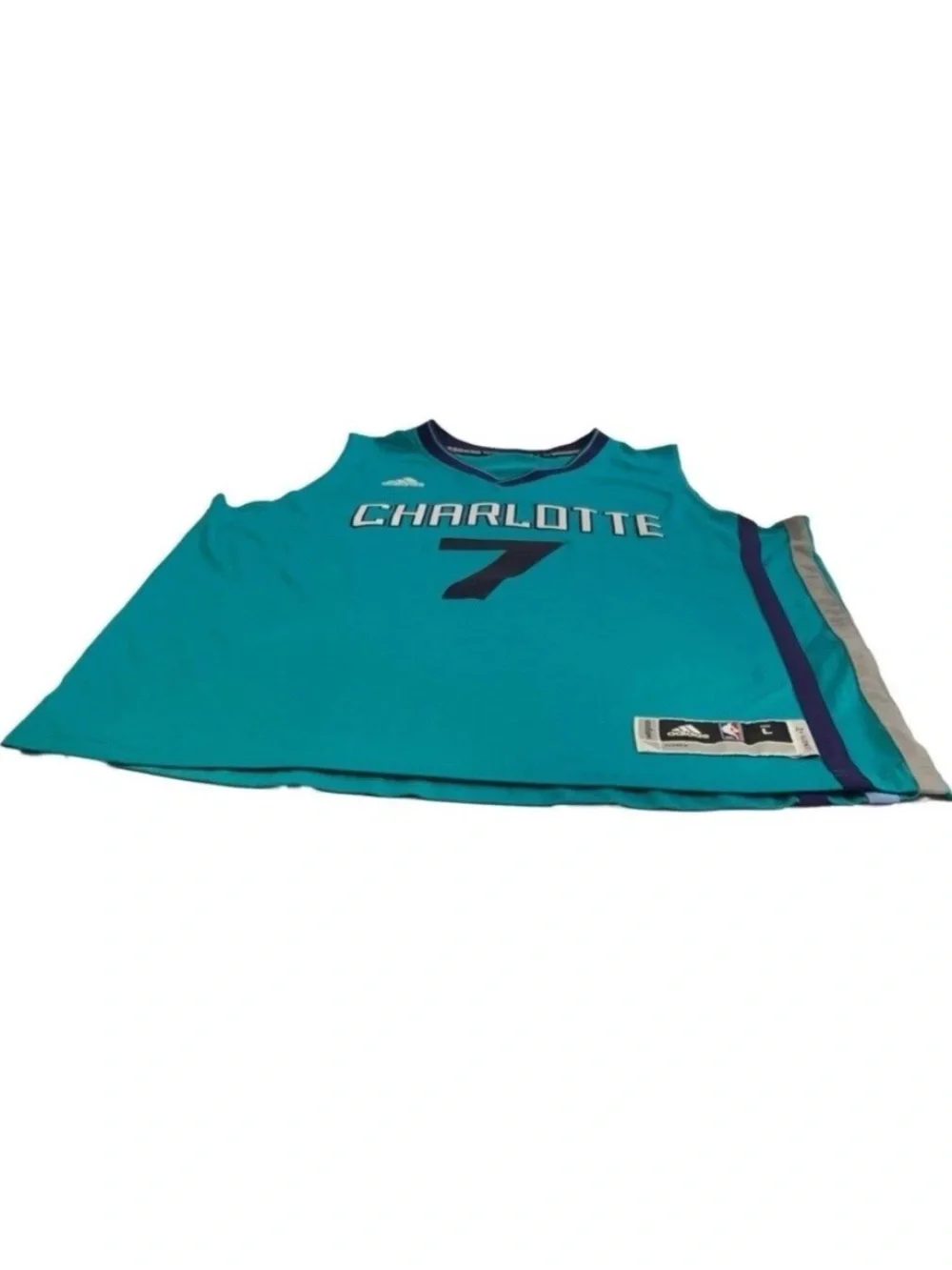 Jeremy Lin Charlotte Hornets #7 Men's Large Adidas Teal Jersey Extremely RARE